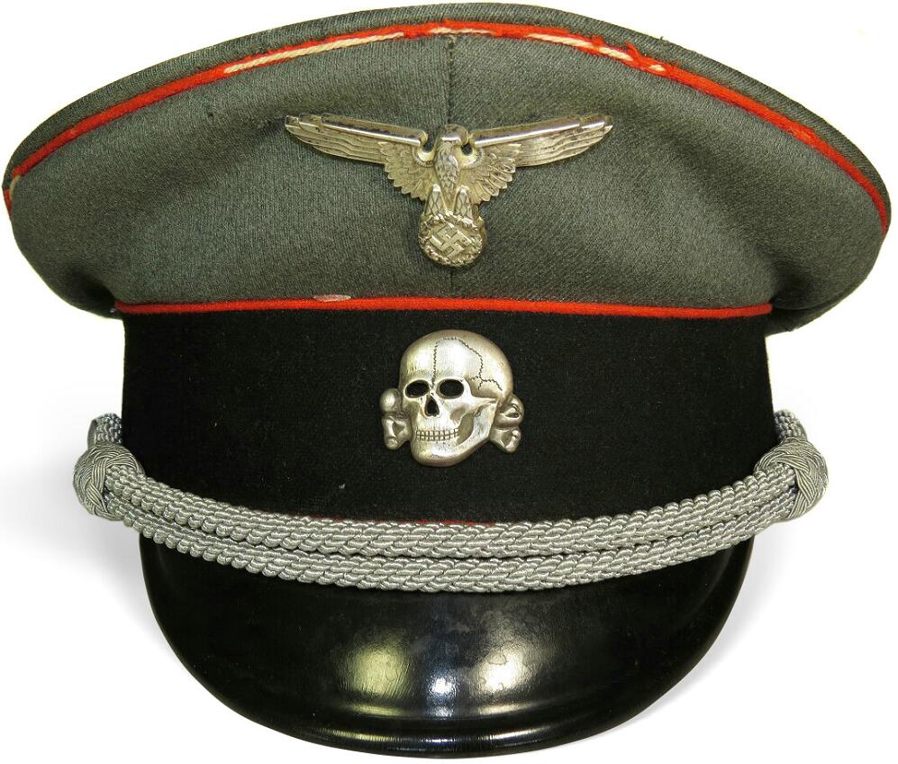 SS-VT or early Waffen SS artillery visor hat- Visor Hats
