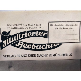 El Illustrierter Beobachter, 10 vol., Marzo de 1942 Esta es la forma en que flaquean. Espenlaub militaria