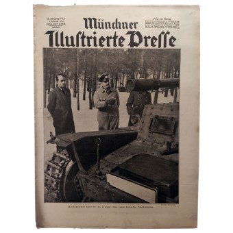 The Münchner Illustrierte Presse #5 Feb 1943 Reich Minister Speer examining a new German tank. Espenlaub militaria