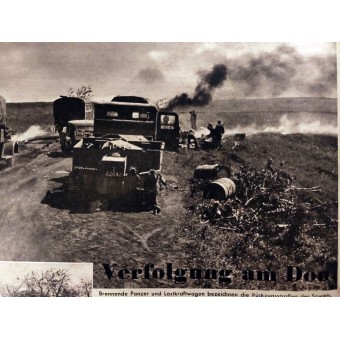 The Neue Illustrierte Zeitung №30 July 1942 Border station - half an hour stop! Advancing on the Don. Espenlaub militaria