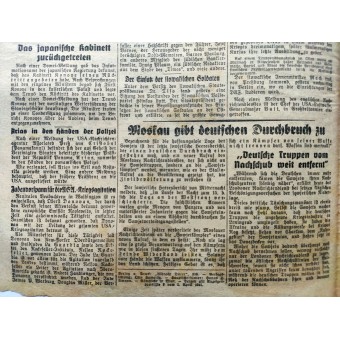 Das kleine Volksblatt - 17th of October 1941 - Odessa captured, the fourth Romanian army marched into the city. Espenlaub militaria