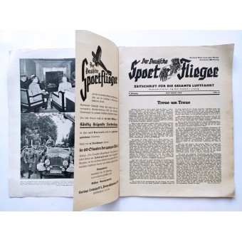 Der Deutsche Sportflieger - vol. 10, October 1938 - The Führer liberates the Sudetenland. Espenlaub militaria