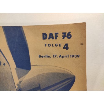 the Flug und Werft - vol. 4, 17th of April 1939 - A German glider for the Olympics in 1940. Espenlaub militaria