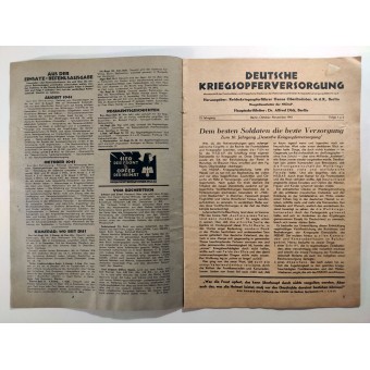 The Deutsche Kriegsopferversorgung, 1st/2nd vols., Oct./Nov. 1941. Espenlaub militaria