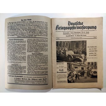 The Deutsche Kriegsopferversorgung, 3rd vol., December 1938. Espenlaub militaria