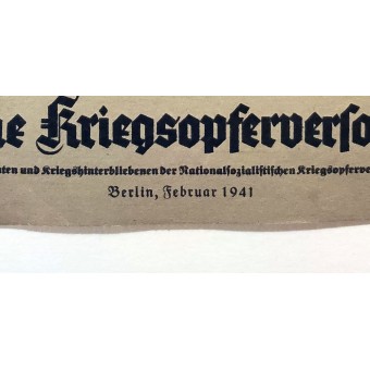 The Deutsche Kriegsopferversorgung, 5th vol., February 1941. Espenlaub militaria
