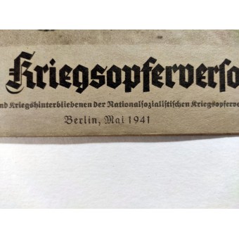 The Deutsche Kriegsopferversorgung, 8th vol., May 1941. Espenlaub militaria