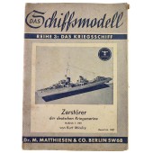 Building instructions for ship models - Kriegsmarine destroyer and heavy cruiser "Admiral Hipper"