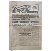 German NSDAP newspaper 'Der Kampfruf am Montag', December 12th, 1932