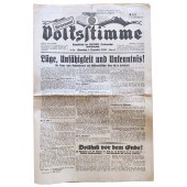 Newspaper Volksstimme, issue 49, December 3rd 1932