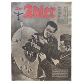 La revista alemana Der Adler (Águila) está dedicada a la Luftwaffe, número 9, 2 de mayo de 1944.