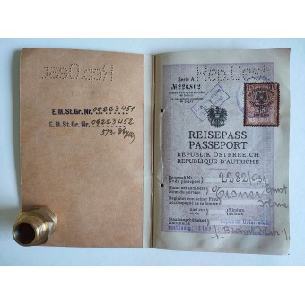 Austrian passport from 1936. Espenlaub militaria