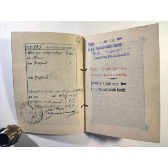 Austro-Hungarian passport from 1917. Espenlaub militaria