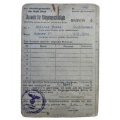 Certificate for suffered by Allied air raid