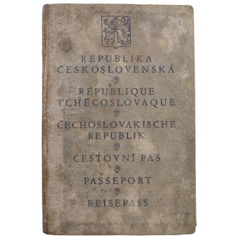 Czechoslovak passport issued in 1929. Espenlaub militaria