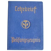 Graduate certificate (Lehrbrief, Prüfungszeugnis) for carpentry course, 1943