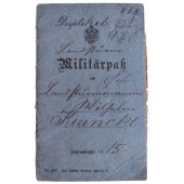 Imperial German military passport for a WW1 soldier - Militärpass 1915