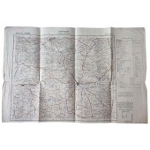 Hoja de mapa del ejército alemán Z 53 Liwny (Rusia) a escala 1 : 300 000, 1942