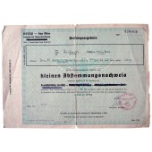 Nazi Germany Aryan certificate from 1943 - Klein Abstammungsnachweis