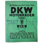 Manual del propietario de motocicletas DKW, 1937