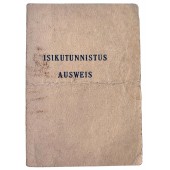 Tarjeta de identificación alemana para un civil estonio, 1941