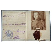 Libro de identificación de un oficial ruso, 1917