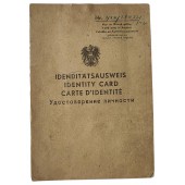 Identity card from the Soviet occupation area in Austria, 1946