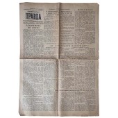 Periódico Leningradskaya Pravda (La verdad de Leningrado), número 293, diciembre de 1941.