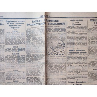 Newspaper Pravda (Truth), issue #81, Mar. 1939. Espenlaub militaria