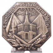 Insignia de estaño 5.Deutscher Reichskriegertag Kassel 1934