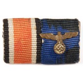 Ribbon bar with Iron Cross 2nd Class and 4 Years Service Award