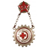 Badge "Ready for medical defense of the Soviet Union", 1934
