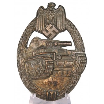 Tank Assault Badge in Bronze, unknown EWE. Espenlaub militaria