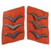 Luftwaffe Signals Obergefreiter Collar Tabs