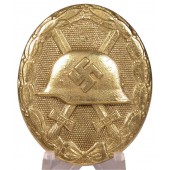 Carl Wild "107" Wound Badge in Gold