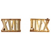 Cifra romana XVII de oro para oficiales