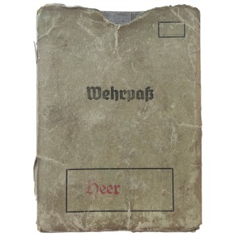 Pre-war early type Wehrpass with cover issued to a member of Panzer (tank) unit. Espenlaub militaria