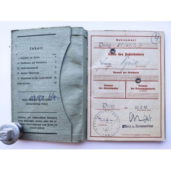 The Wehrpass issued to a prior Feldwebel of Czech army. Espenlaub militaria