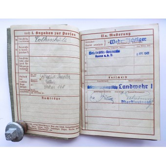 The Wehrpass issued to WW1 veteran. Espenlaub militaria