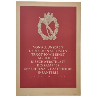 The biggest burden of the fight of all our German soldiers is carried now as then by our unique Infantry. Espenlaub militaria