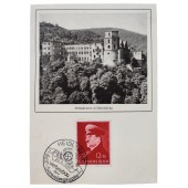 Heidelberg castle ruins postcard, 1941