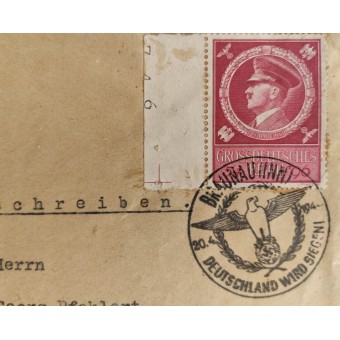 1st day envelope with fuehrers birthday in 1944. Espenlaub militaria
