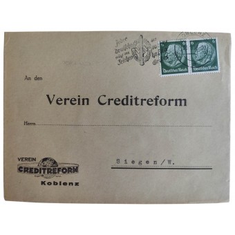 Creditreform empty envelope with SA stamp dated 23.3.38. Espenlaub militaria