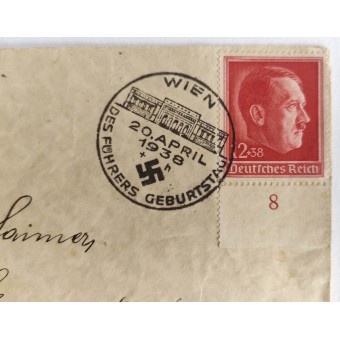 Envelope of the first day with stamp dated 1938 from Vienna. Espenlaub militaria