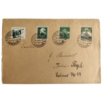 Envelope with four different nazi postmarks dated 1935. Espenlaub militaria