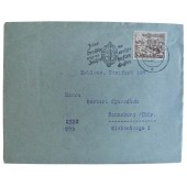 Envelope with Winterhilfswerk mark and special stamp with SA sport badge on it