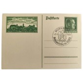 Postcard with the stamp for reich party day of NSDAP in Nürnberg in 1938