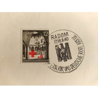 The first day card with postmark DRK Generalgouvernement 17-18.8.40. Espenlaub militaria
