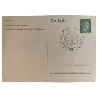 The First day postcard with a nice stamp with SA sport badge on it. Espenlaub militaria