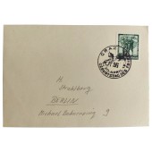 Tarjeta postal de primer día con sello de Graz fechada el 20 de abril